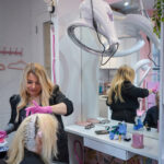 Boston hair salon first appointment consultation with a stylist, discussing hair goals, color, and personalized salon services.