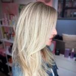 How often should you get highlights: blonde foil highlights with fresh regrowth at the part